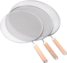 3 Pieces Grease Splatter Screen for Frying Pan, Splatter Guard Mesh Stai... - £18.17 GBP