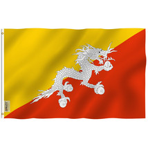 Anley Fly Breeze 3x5 Feet Bhutan Flag The Kingdom of Bhutan Flags Polyester - £6.25 GBP