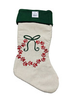 Animal Print Greenery Canavas Stocking Christmas Fireplace Mantel Decora... - $49.38