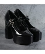 Aqua Emmy Emmy Mary Jane Strap Platform High Heel Pumps Black Patent Siz... - $837.26 MXN