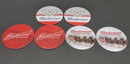 Lot Of 6 Pre Owned Budweiser Beer Metal Coasters Anheuser-Busch Clydesdale - £7.67 GBP