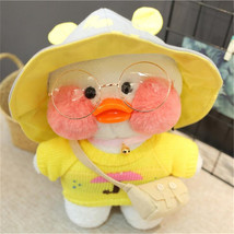 Soft Toys Cute Ducks Doll Plush Toy Korean Netred Wearing Hyaluronic Acid Yellow - £18.27 GBP