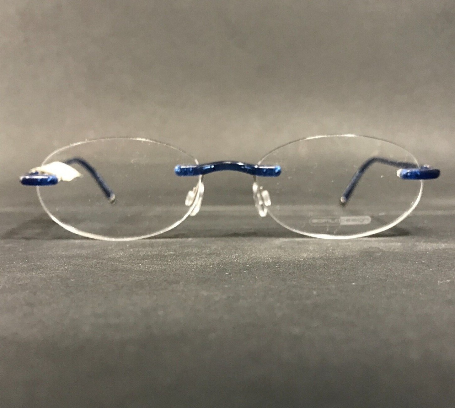 Safilo SD 124/B 636 Brille Rahmen Blau Rund Oval Rahmenlose 49-16-135 - £44.67 GBP