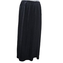 Black Velvet Maxi Skirt Size Large - £19.72 GBP