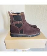 DONALD PLINER Buckled Lug Sole Bootie, Suede Leather, Dark Brown, Size 1... - $190.11 CAD