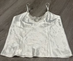 Vtg Frederick’s of Hollywood 90s Silky White Cami Med Sleep Shirt EXCELLENT Y2k - £15.03 GBP