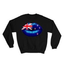 Lips New Zealander Flag : Gift Sweatshirt New Zealand Expat Country - $28.95