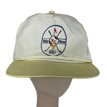 Vintage Valley Green Golf Course Hat Strap Back Rope White Canvas - $35.63
