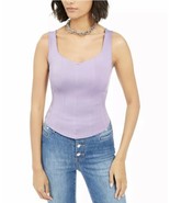 GUESS Womens Purple Stretch Closure On Back Sleeveless Scoop Neck Tank T... - £14.71 GBP