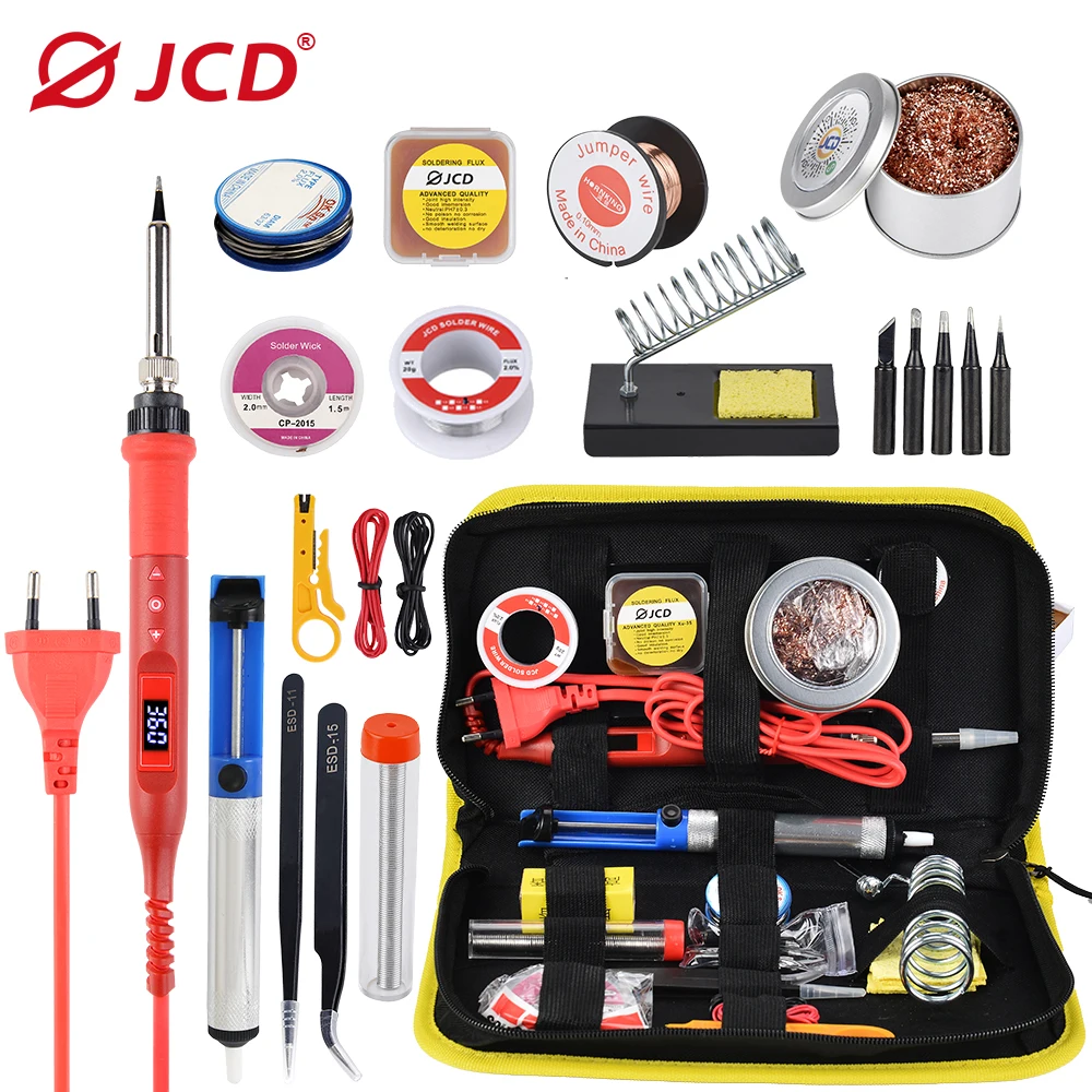 JCD 80W Electric Soldering  Kits LCD Digital Display Temperature Adjustable 908U - £54.58 GBP