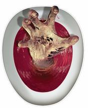 Gothic Halloween Prop-ZOMBIE Ghoul Hand Toilet TOPPER-Tattoo Bathroom Decoration - £3.91 GBP