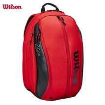 Wilson Roger Federer DNA Tennis Backpack PU Design Racket  Tennis Bag Max For 3  - £181.35 GBP