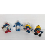 Vintage 1980s Smurf Figurines - Colorful - Set of 4 3 figures 1 ornament... - £15.63 GBP