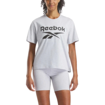 Reebok Women's Big Logo Oversized Crew Short Sleeve Tee Size Large - $24.74
