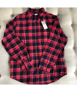 Goodfellow &amp; Co Red Navy Plaid Flannel Shirt L - $18.00