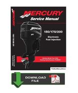 Mercury 150,175,200 EFI Factory Service Shop &amp; Repair Manual - $9.95