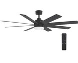 Home Decorators Celene 62 in. LED Matte Black Ceiling Fan with Light and... - £180.39 GBP