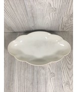 Vintage Red Wing Pottery Beige &amp; Cream Authentic Fluted Serving Dish #12... - $467.67 MXN