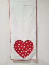 NICOLE MILLER VALENTINE&#39;S DAY RED HEART BEADED TABLE RUNNER HOME DECOR 1... - £33.24 GBP