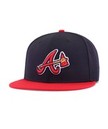 Brand New Atlanta Braves Snapback Hat Cap MLB Navy Red - $27.99