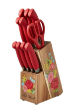 Pioneer Woman ~ 11-Pc. Stainless Steel Knife ACACIA Wood Block Set ~ SWE... - €60,41 EUR