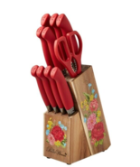 Pioneer Woman ~ 11-Pc. Stainless Steel Knife ACACIA Wood Block Set ~ SWE... - €60,30 EUR