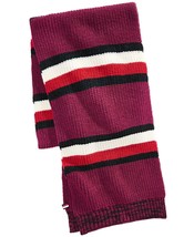 Tommy Hilfiger Men&#39;s Back Bay Cardigan-Knit Striped Marled Scarf Rhodode... - $18.99