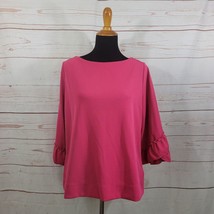 Talbot Magenta Boatneck Trumpet Sleeve Top Size Women&#39;s Petite X NWT - $29.69
