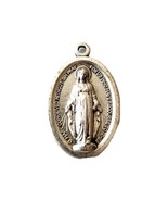 1980s Religious Necklace Pendant Mary Conceived Without Sin Miracle Ital... - $371.27 MXN