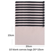 10pcs blank canvas cosmetic bags zipper bags pencil bags blank DIY craft pouches - £31.60 GBP