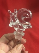 Towle Turtle Full Lead Crystal Wine Liquor Bottle Topper Stopper Austria... - $146.24 MXN
