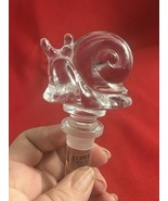 Towle Turtle Full Lead Crystal Wine Liquor Bottle Topper Stopper Austria... - $7.91