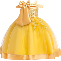 3-10 Years Kids Christmas Party Dresses For Girls Appliques Flower Elegant .. - £55.35 GBP+