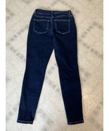 Maurices sz Medium Short Mid Rise Jeans Blue Denim Dark Wash Skinny Zip ... - $26.79