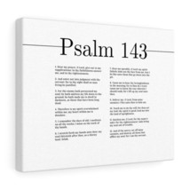  Psalm 143 Hear My Prayer O Lord White Bible Chapter Canvas Chri - £57.10 GBP+