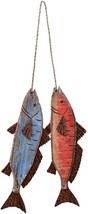 Wooden Fish Decor Hanging Wood Fish Decorations for Wall, Rustic Nautical Fish D - £11.15 GBP+