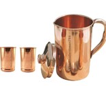 Pure Copper Water Pitcher Jug Drinking Tumbler Glass Ayurvedic Health Be... - $24.95+