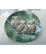 Edwin M Knowles &quot;Three of a Kind: Great Horned Owls&quot; Limited Edition Pla... - £14.05 GBP