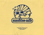 Sunshine Cafe Menu Summit Place Shopping Center Silverthorne Colorado  - £14.24 GBP