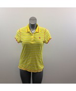US Polo Assn. Women&#39;s Polo Shirt Size XL Yellow White Striped Short Slee... - $10.93 CAD