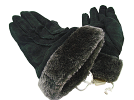 Warmen Womens Black Suede Leather Fashion Winter Glove Sz S With Dust Co... - £16.11 GBP