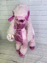 Fiesta High Society Posh Plush Dogs Pink Patty Poodle Stuffed Animal Satin Bows - $69.29