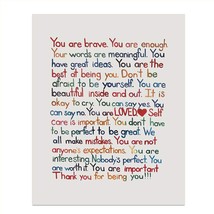 &quot;You Are Enough-Loved-Important&quot;- Inspirational Wall Art Print- 8, And Graduates - £30.66 GBP