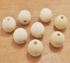 Wood Beads 20Mm Unfinished - £11.85 GBP
