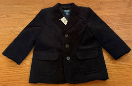 NWT The Childrens Place Corduroy Blazer Navy Blue 4T $55 toddler boys jacket - £19.37 GBP
