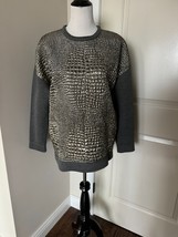 Moncler Gray Gold Metallic Sweatshirt SZ M EUC - $193.05 Moncler Gray Gold Metallic Sweatshirt SZ M EUC - $193.05