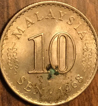 1968 Malaysia 10 Sen Coin - £1.04 GBP