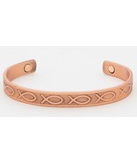 PURE COPPER MAGNETIC CHRISTIAN BRACELET jewelry health pain relieve FISH... - $124.92 MXN