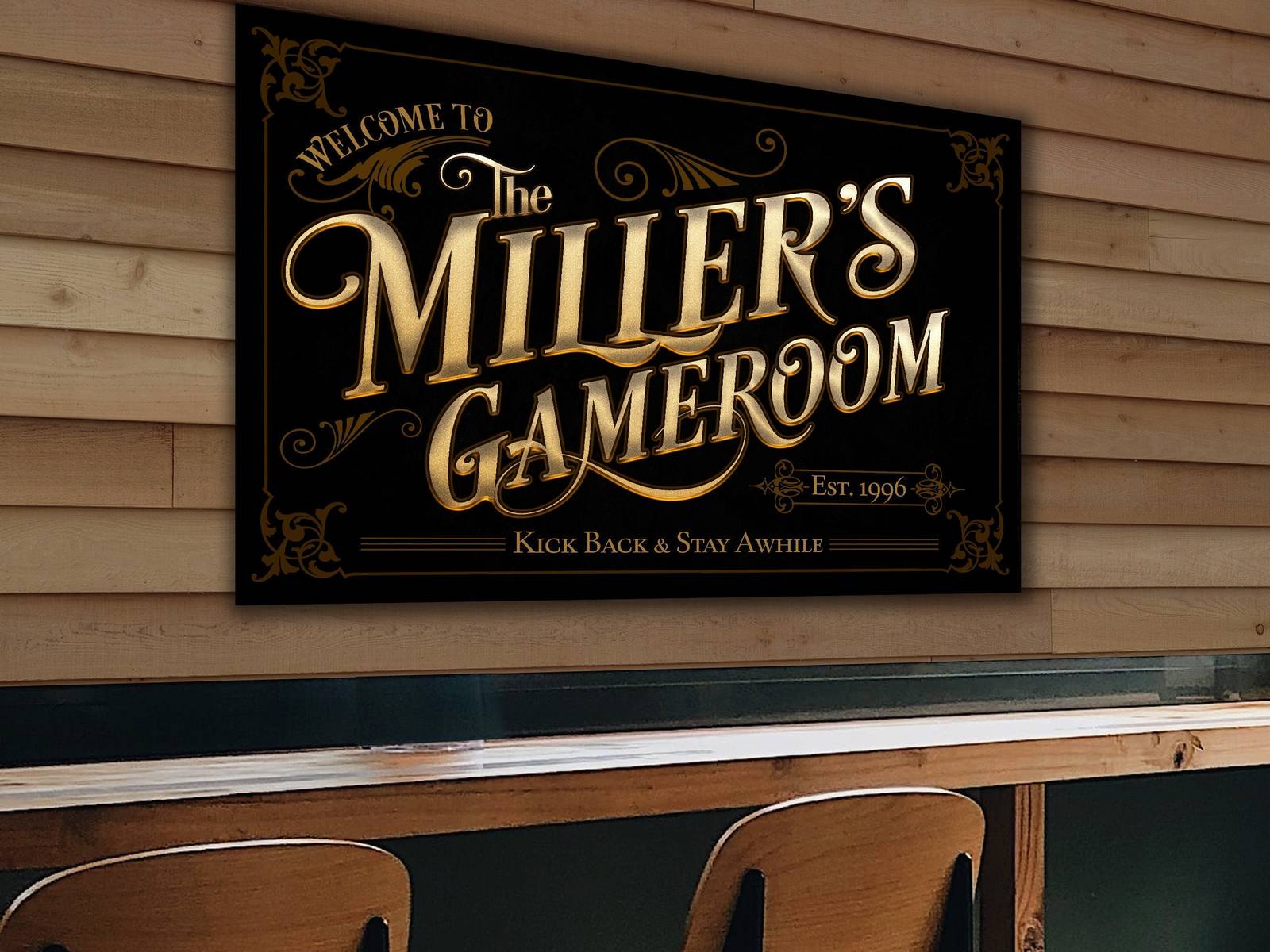 Custom Family Game Room Sign | Personalized Family Gameroom Sign | Family Bar Si - $29.00