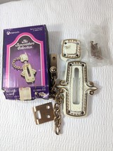 Vintage Amerock Bonaventure door chain security guard Regency White gold... - £22.27 GBP